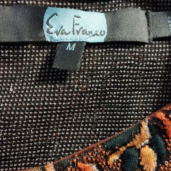 Anthropology, Eva Franco, Jacquard, tull brown with orange leaves, nwt - Picture 6 of 9
